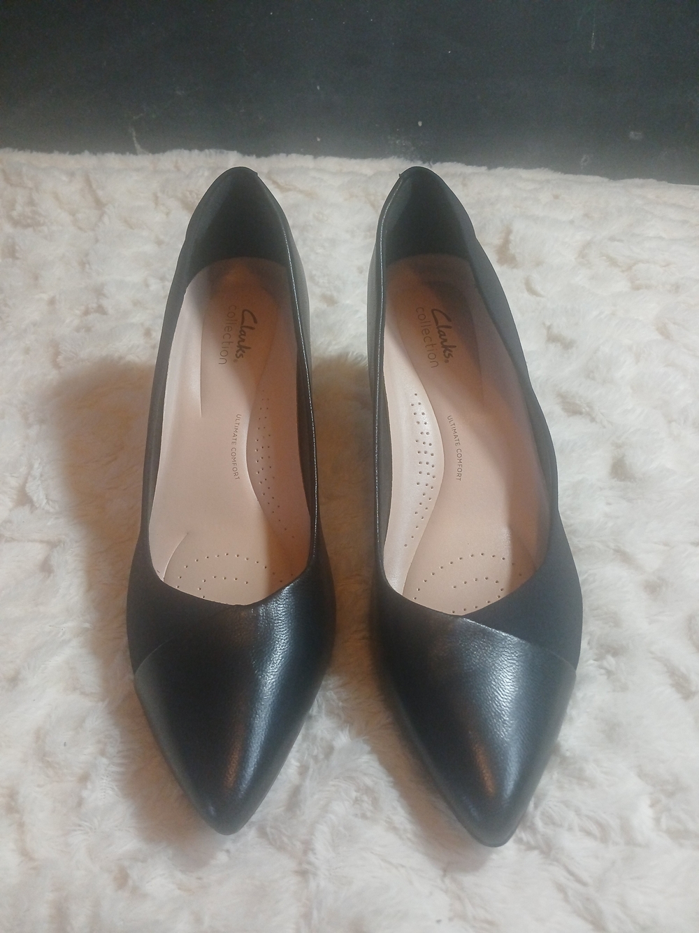 Clarks Collection Leather Pump Kataleyna Rose Black Leather Size 12 M